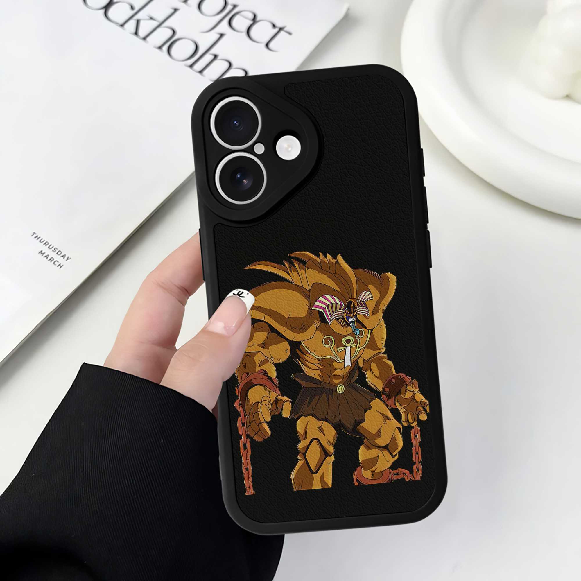 遊☆戯☆王 Yu-Gi-Oh! 【iPhone 16シリーズ対応】シリコンスマホケース（レザー調） 材質：シリコン